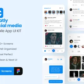Chatly social media app ui kit